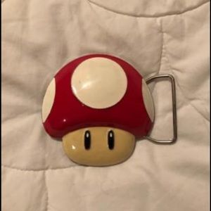 Super Mario Mushroom One Up Belt Buckle